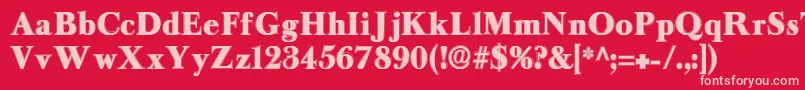 Шрифт Longislandcontour – розовые шрифты на красном фоне