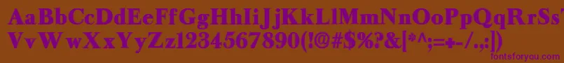 Шрифт Longislandcontour – фиолетовые шрифты на коричневом фоне