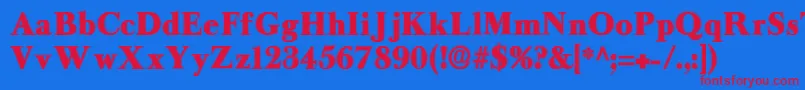 Шрифт Longislandcontour – красные шрифты на синем фоне