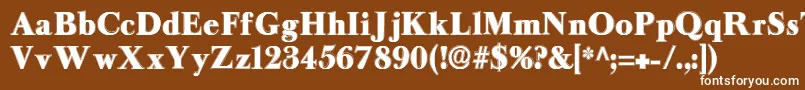 フォントLongislandcontour – 茶色の背景に白い文字