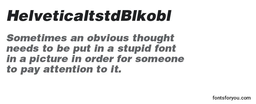 Review of the HelveticaltstdBlkobl Font