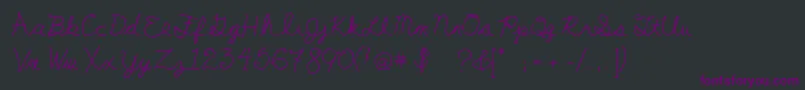 MyFirstF Font – Purple Fonts on Black Background