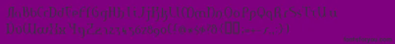 HaneRegularE. Font – Black Fonts on Purple Background