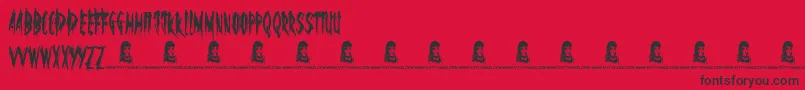 TheOthersAreHere Font – Black Fonts on Red Background