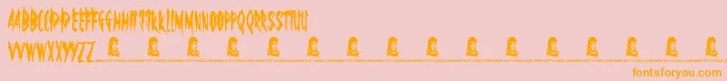 TheOthersAreHere Font – Orange Fonts on Pink Background