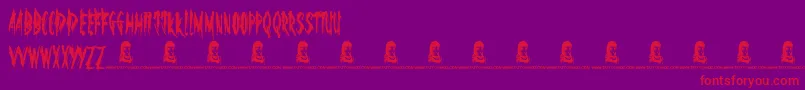 TheOthersAreHere Font – Red Fonts on Purple Background