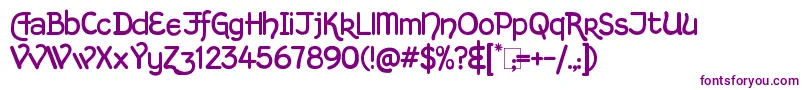 KingthingsHandLight Font – Purple Fonts on White Background