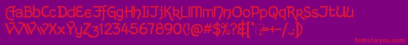 Подробнее о шрифте KingthingsHandLight Шрифт KingthingsHandLight – красные шрифты на фиолетовом фоне