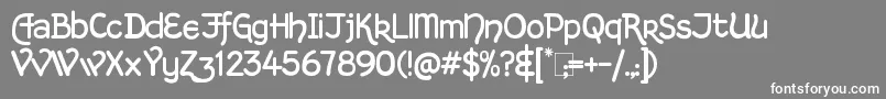 KingthingsHandLight Font – White Fonts on Gray Background