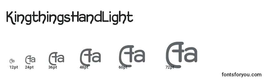 KingthingsHandLight Font Sizes