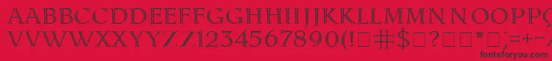 Lidia Font – Black Fonts on Red Background