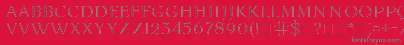 Lidia Font – Gray Fonts on Red Background