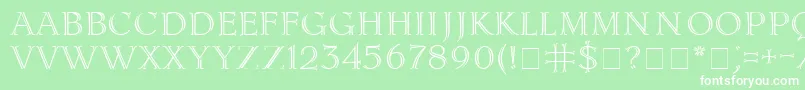 Lidia Font – White Fonts on Green Background