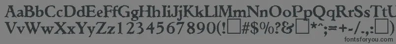 TiconderogaRegularDb Font – Black Fonts on Gray Background