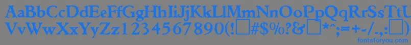 TiconderogaRegularDb Font – Blue Fonts on Gray Background