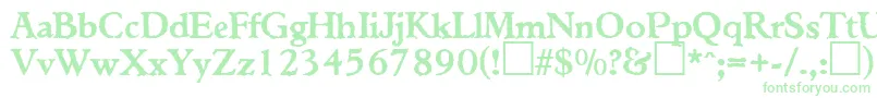 TiconderogaRegularDb Font – Green Fonts on White Background
