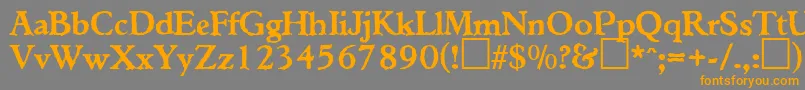 TiconderogaRegularDb Font – Orange Fonts on Gray Background