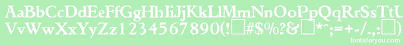 TiconderogaRegularDb Font – White Fonts on Green Background