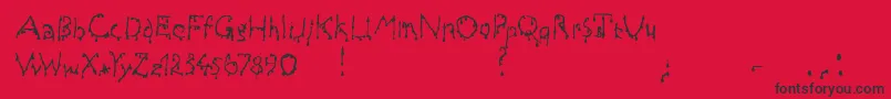 Draculas Font – Black Fonts on Red Background