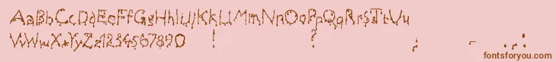 Шрифт Draculas – коричневые шрифты на розовом фоне