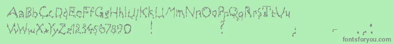 Draculas Font – Gray Fonts on Green Background