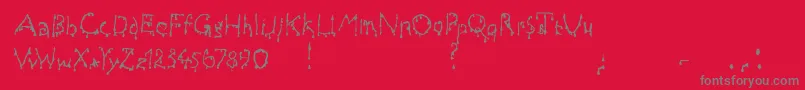 Draculas Font – Gray Fonts on Red Background