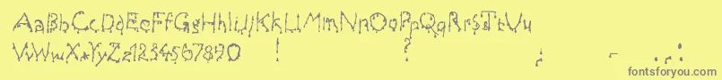 Draculas Font – Gray Fonts on Yellow Background