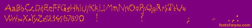 Шрифт Draculas – оранжевые шрифты на фиолетовом фоне