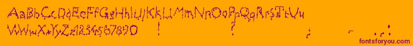 Draculas Font – Purple Fonts on Orange Background