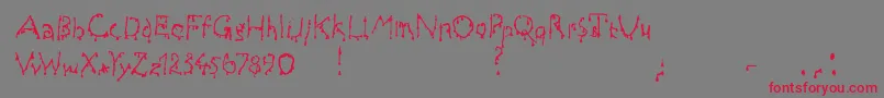 Draculas-Schriftart – Rote Schriften auf grauem Hintergrund