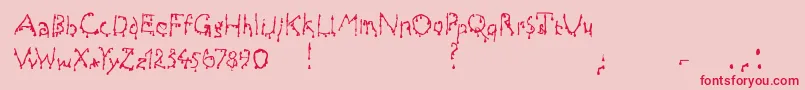 Draculas Font – Red Fonts on Pink Background