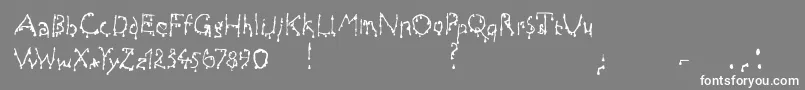 フォントDraculas – 灰色の背景に白い文字