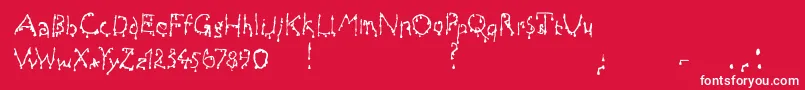 フォントDraculas – 赤い背景に白い文字