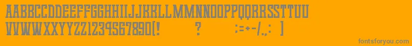 GomariceGameContinue02 Font – Gray Fonts on Orange Background