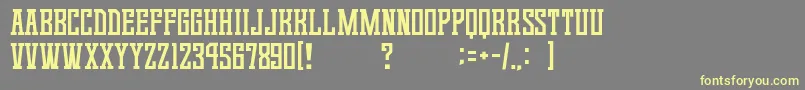 GomariceGameContinue02 Font – Yellow Fonts on Gray Background