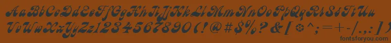 AstronCyrillic Font – Black Fonts on Brown Background