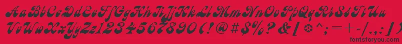 AstronCyrillic Font – Black Fonts on Red Background