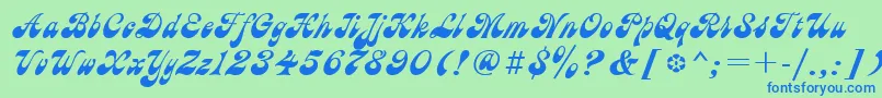 AstronCyrillic Font – Blue Fonts on Green Background
