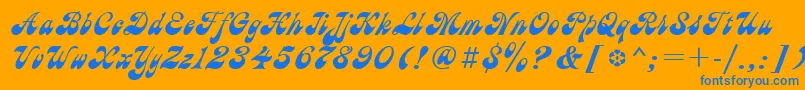 AstronCyrillic Font – Blue Fonts on Orange Background
