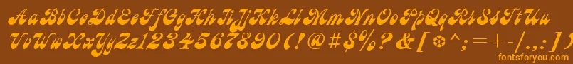 AstronCyrillic Font – Orange Fonts on Brown Background