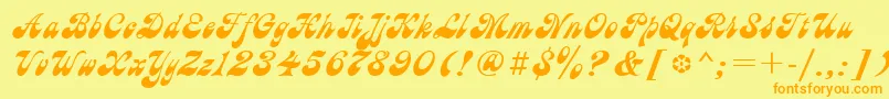 AstronCyrillic Font – Orange Fonts on Yellow Background