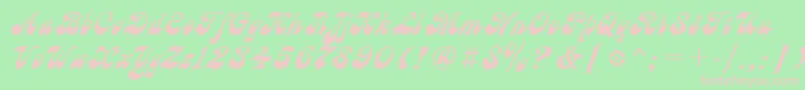 AstronCyrillic Font – Pink Fonts on Green Background