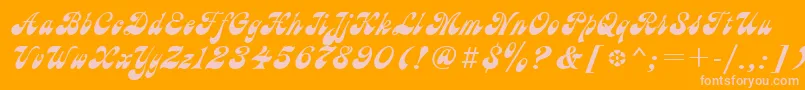 AstronCyrillic Font – Pink Fonts on Orange Background