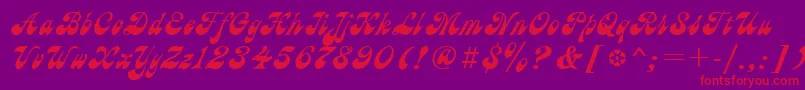 AstronCyrillic Font – Red Fonts on Purple Background