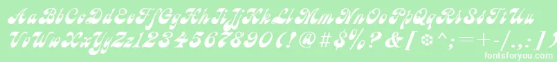 AstronCyrillic Font – White Fonts on Green Background