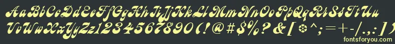 AstronCyrillic Font – Yellow Fonts on Black Background