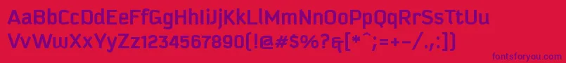 KautivaCyrillicBold Font – Purple Fonts on Red Background