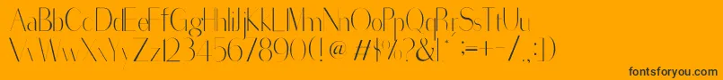 フォントSorredaPro – 黒い文字のオレンジの背景