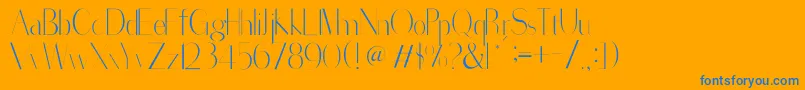 SorredaPro Font – Blue Fonts on Orange Background