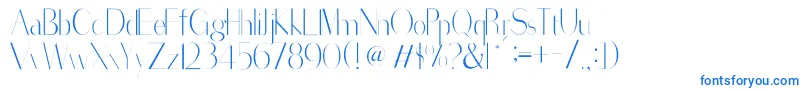 Fonte SorredaPro – fontes azuis em um fundo branco